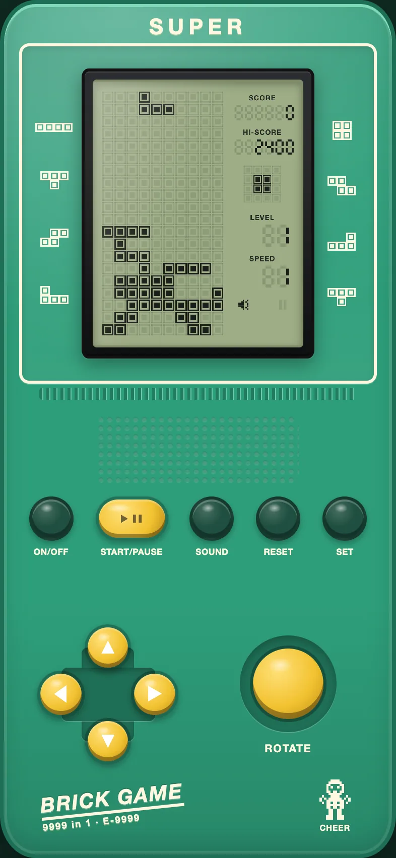 The handheld in the selected shell colour